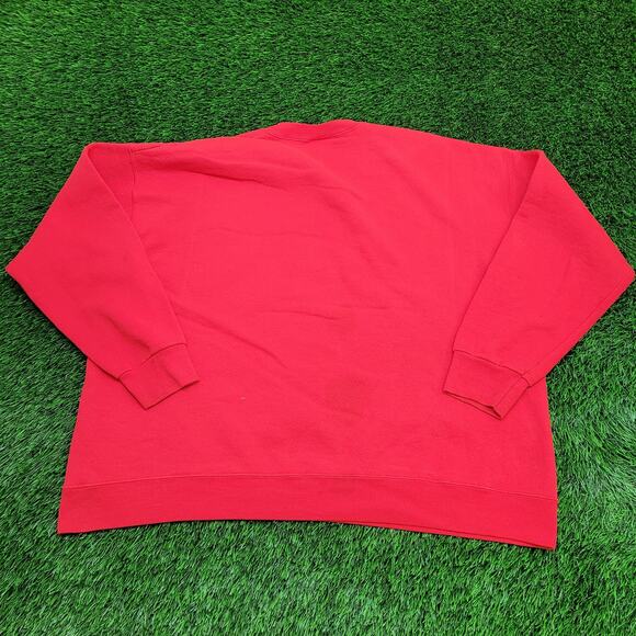 Vintage 90s Nebraska Huskers Sweatshirt 2XL 28x26 Red USA - Picture 2 of 16